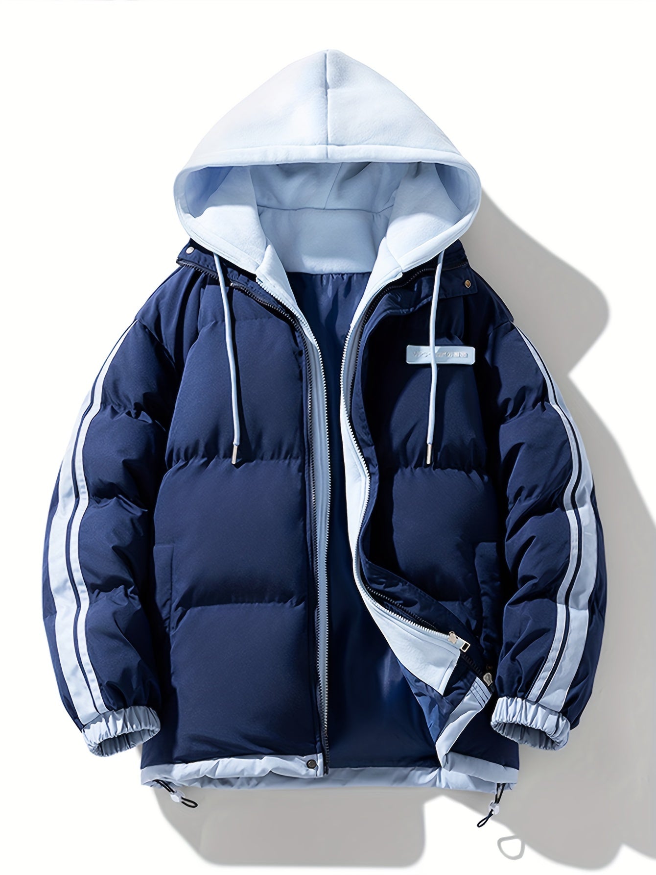 Warme lässige Puffer-Winterjacke mAvslappnad Varm Puffer Vinterjacka med Huva för Damit Kapuze för Damen | Idealisk för vintern