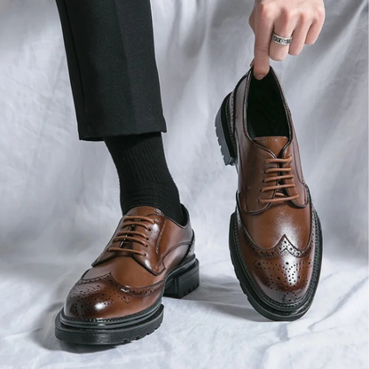 Emmerich - Snygga Vintage Brogue Med Wingtip för Herr | Perfekt för lediga dagar