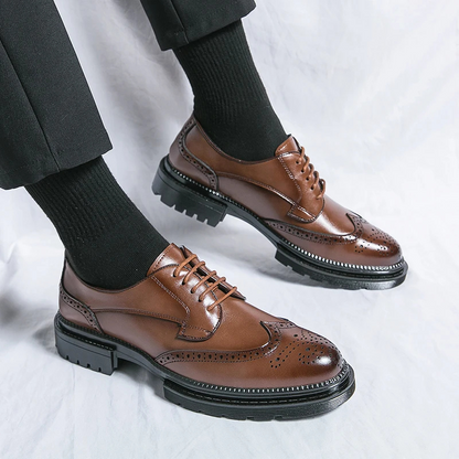 Emmerich - Snygga Vintage Brogue Med Wingtip för Herr | Perfekt för lediga dagar