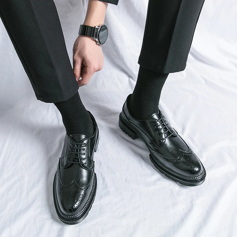 Emmerich - Snygga Vintage Brogue Med Wingtip för Herr | Perfekt för lediga dagar
