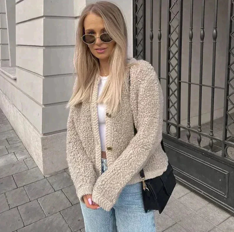 Amira - Teddy Cardigan för Kvinnor-2