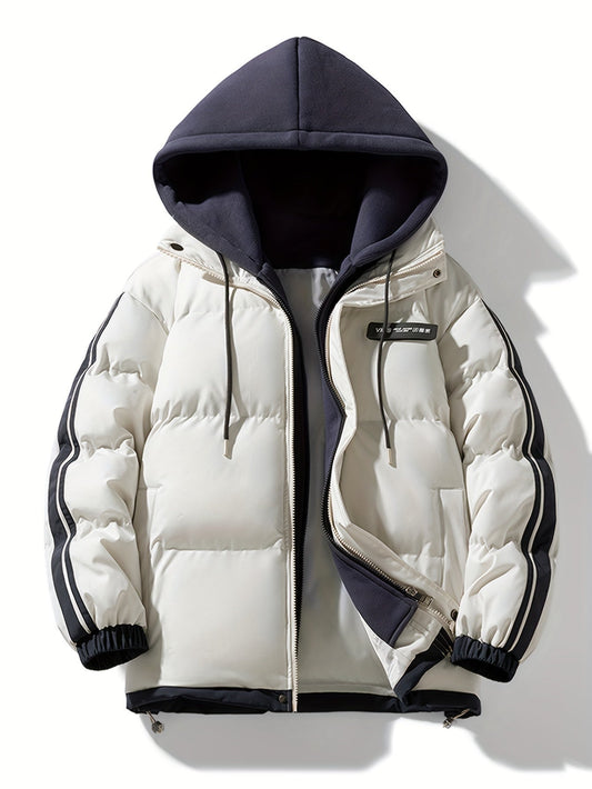 Warme lässige Puffer-Winterjacke mAvslappnad Varm Puffer Vinterjacka med Huva för Damit Kapuze för Damen | Idealisk för vintern